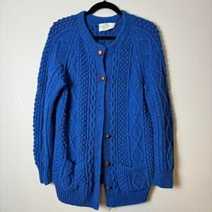 Vintage blue wool cardigan vintage
